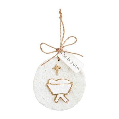 Nativity Paper Pulp Ornaments