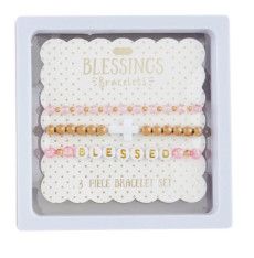 White Cross Beaded Bracelets