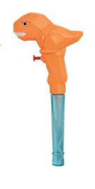Light-Up Dino Blaster Bubble Wand Orange