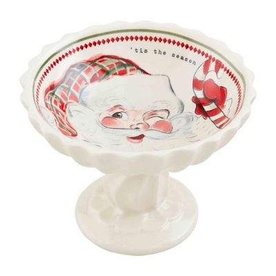 Santa Vintage Christmas Candy Dish
