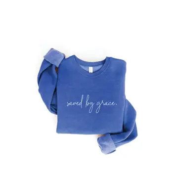 Saved by Grace, Color: Heather Royal, Size: SM