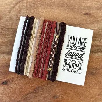 Boho Hair Ties Brown