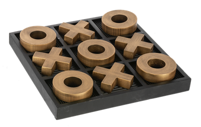 Black and Gold Tic Tac Toe Game