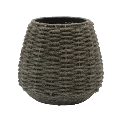 Hand-Woven Jute/Glass Votive Candle