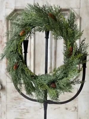 Advent Greens Wreath 22”