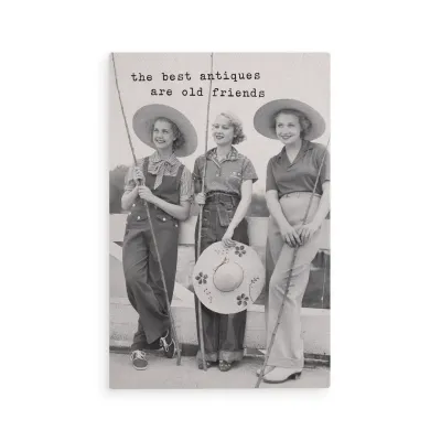 The Best Antiques Wooden Postcard 4 x 6