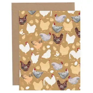Just Chicken in Thinking of You Greeting Card