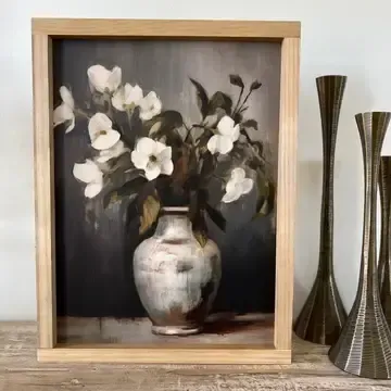 Loretta / Fall Vintage Print 8 x12 Light Oak