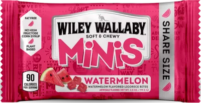 Wiley Wallaby Mini Watermelon Licorice Bites 3.5 oz