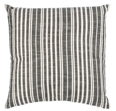 Black &amp; Natural Ticking Striped Pillow