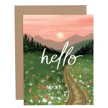 Alpine Summer Hello Greeting Card