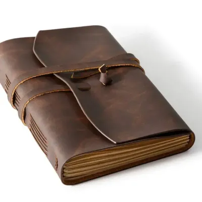 Leather Journal Diary with Ruled Craft Pages