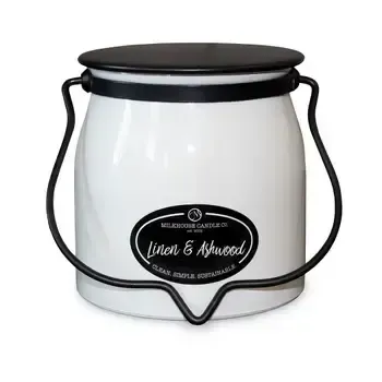 Linen &amp; Ashwood 16 oz Candle by Milkhouse Candle Co.
