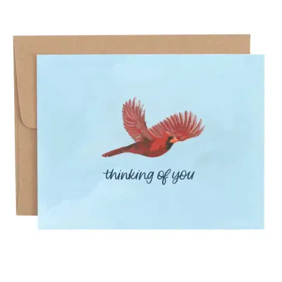 Thinking of You Cardinal Greeting Card