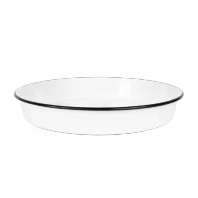 Cocktail Tray/ Deep Dish Enamel Pizza Pan 12" by Crow Canyon