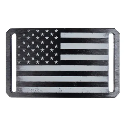 Grip6 Men's USA Flag Belt Buckle in Ninja Black