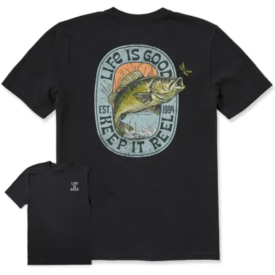 Life is Good Mens 'Keep it Reel' Crusher Tee