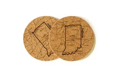 Indiana Cork Coaster - Set of 2