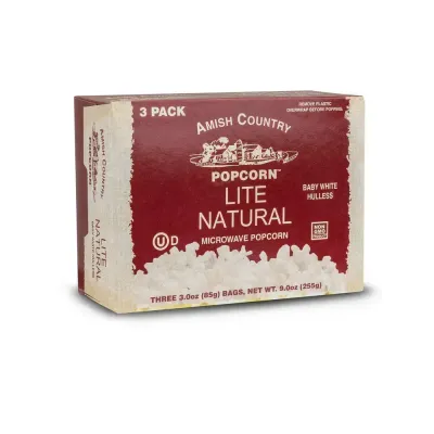 Amish Country Microwave Popcorn - Lite Natural 3 pk