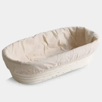 Oblong Proofing Basket and Liner 8x4