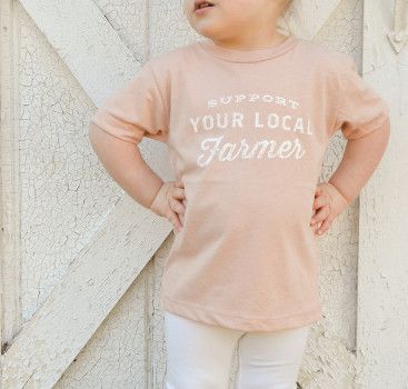 Local Farmer Pink Toddler Tee, Size: 2T