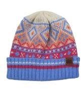 Kid's Fair Isle Beanie, Color: Coral