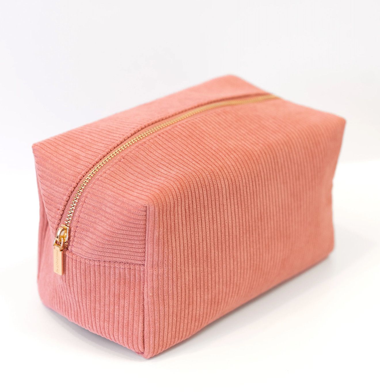 Corduroy Cosmetic Pouch, Color: Pink Peony