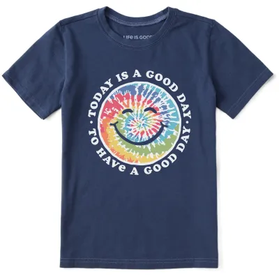Kids Tie Dye Smile Good Day Tee by Life is Good