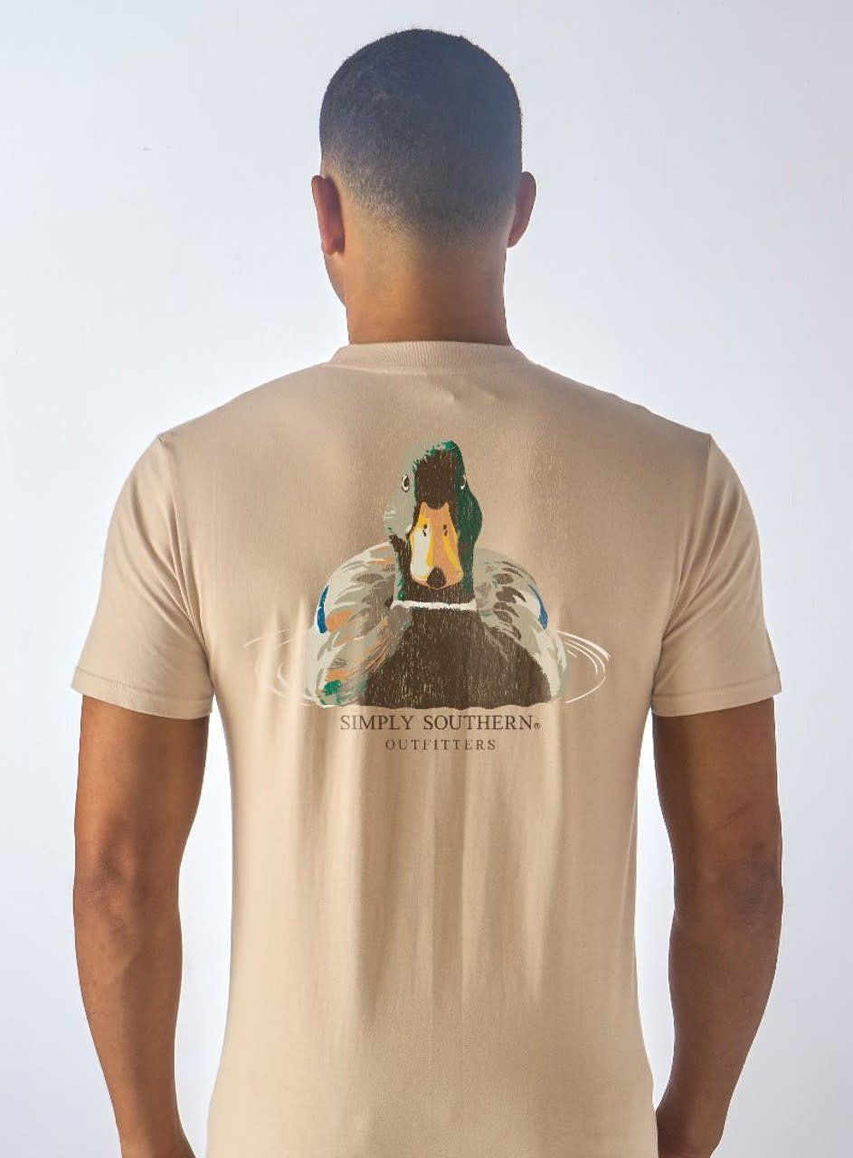  Simply Southern Mallard Tee, Size: SM, Color: Khaki