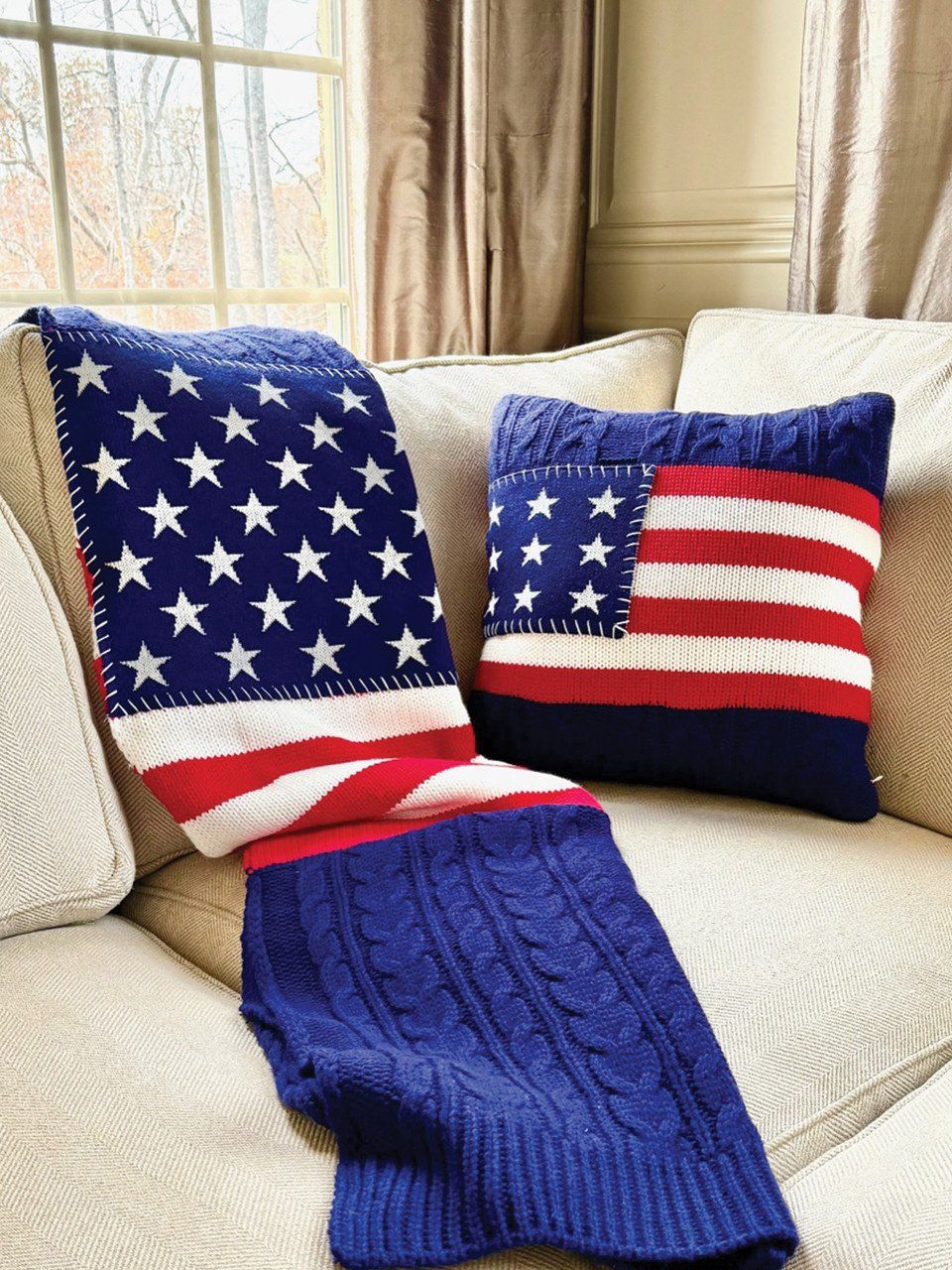  Simply Southern USA Blanket, Color: Navy