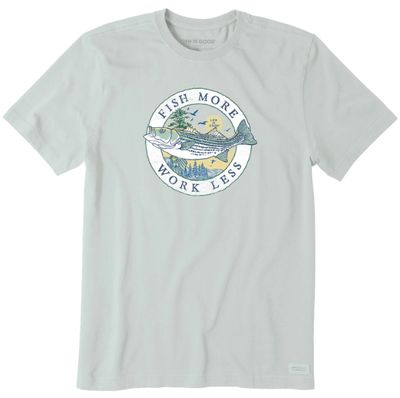 Life is Good Mens 'Fish More Work Less' Tee