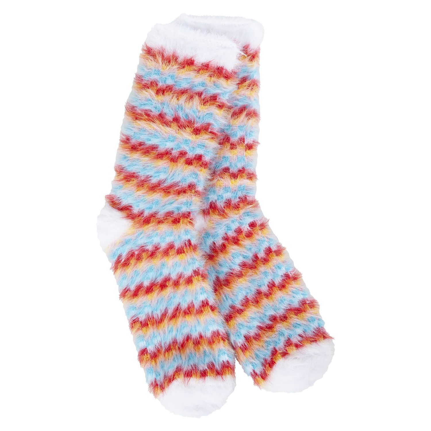 Feather Mini Crew Socks, Color: Whimsical Check