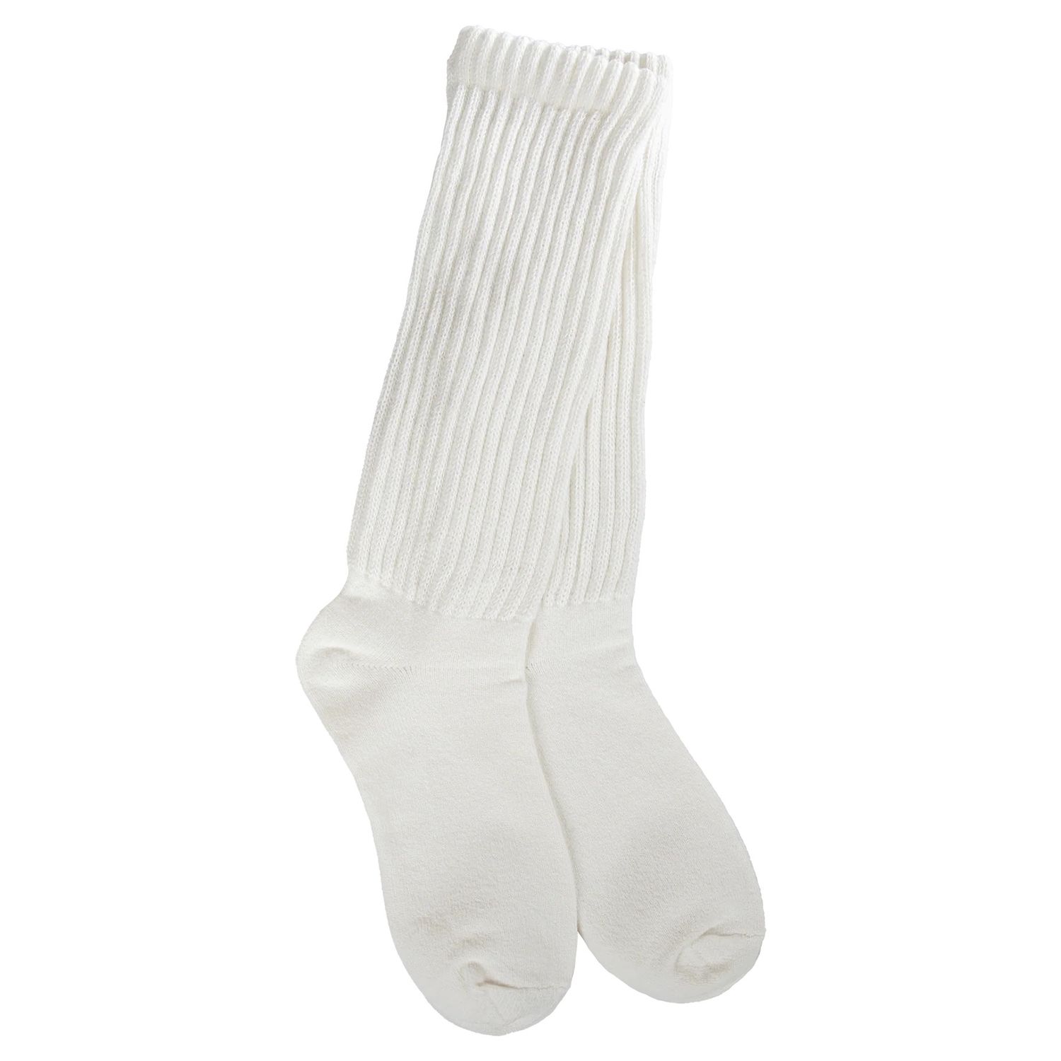 Slouch Crew Socks, Color: Cloud White