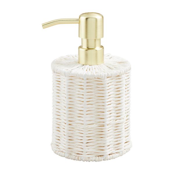 Woven Soap Pump, Color: White
