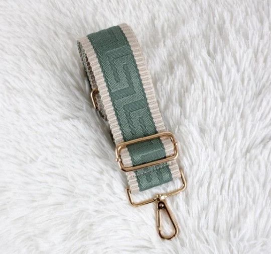 Geometric Pattern Guitar Strap, Color: Mint