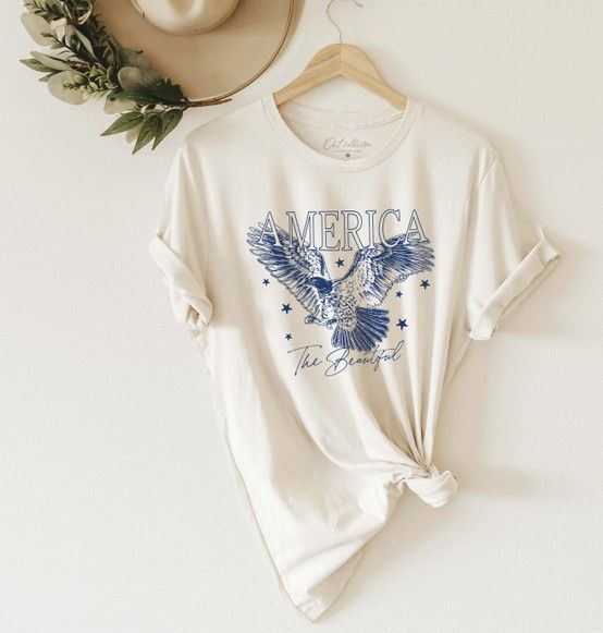 America the Beautiful Tee, Color: Vintage White, Size: SM
