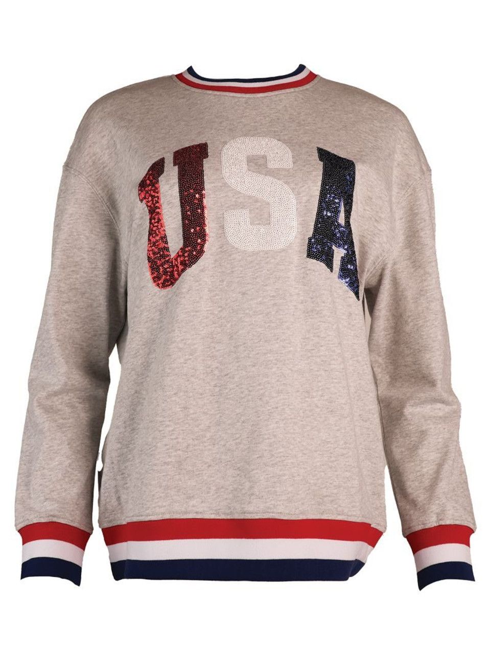  Simply Southern USA Gray Varsity Crew, Size: SM