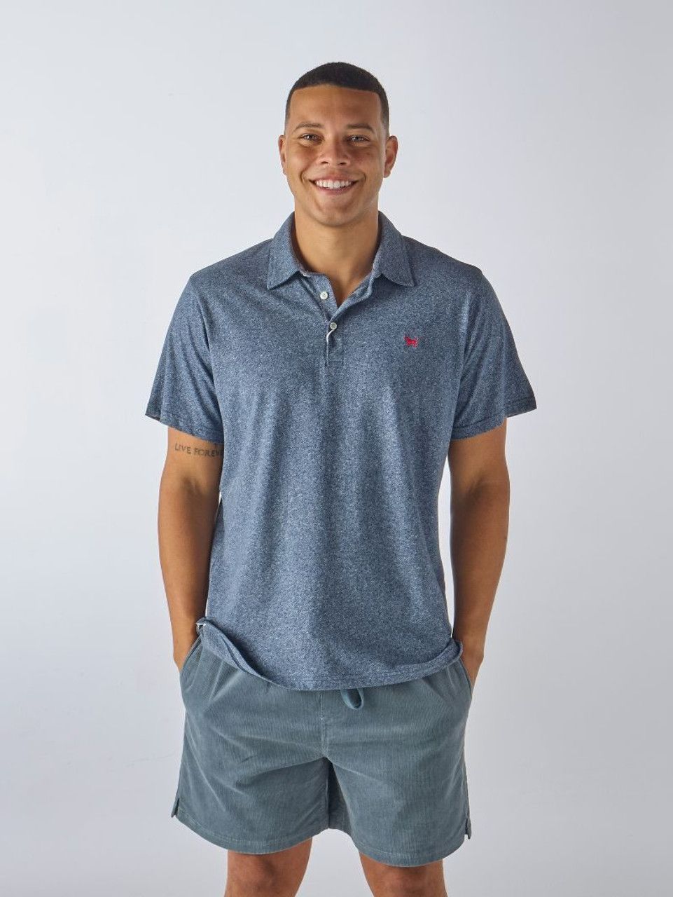 Simply Southern Heather Navy Polo, Size: SM