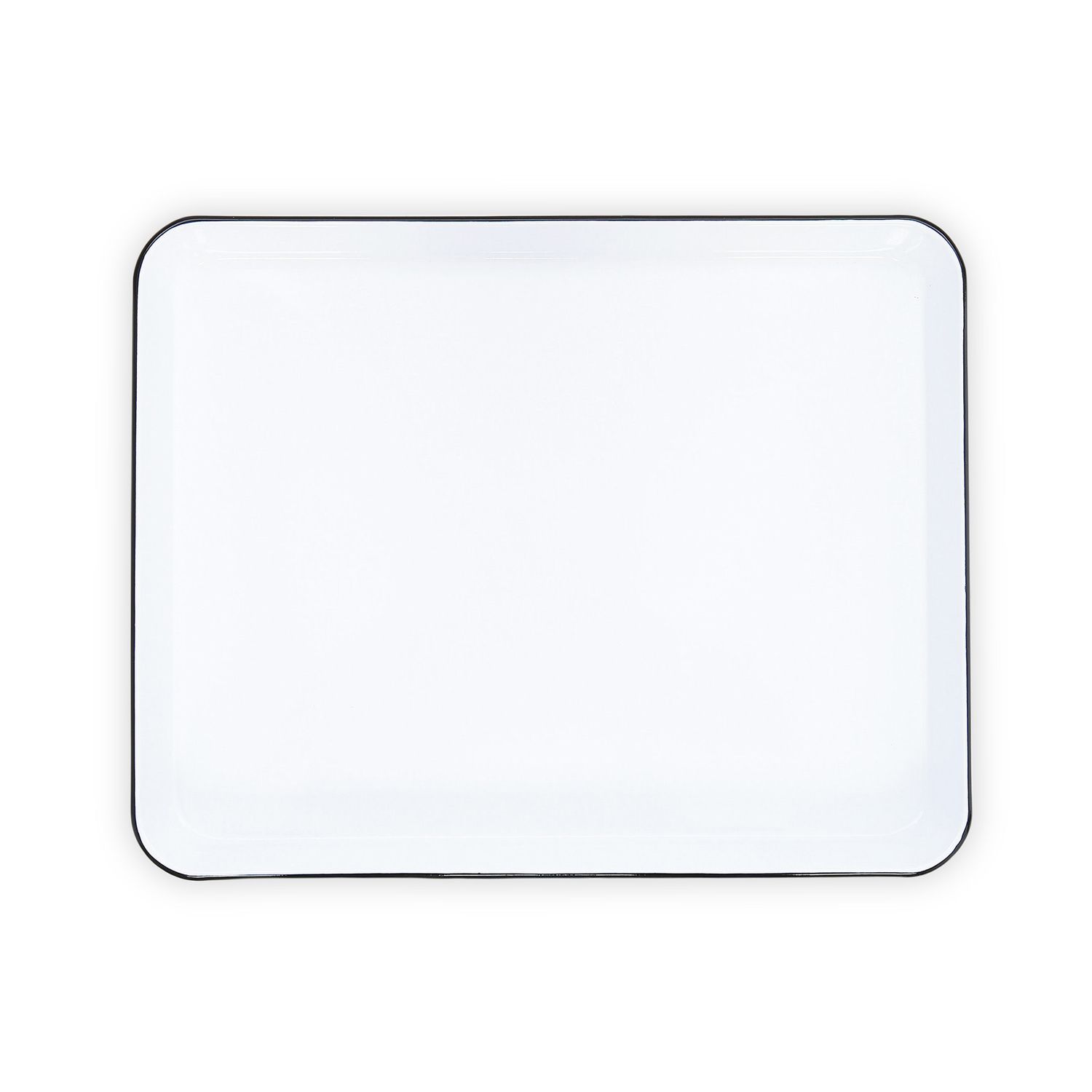 Large Jelly Roll Tray Black Rim Enamel by Crow Canyon