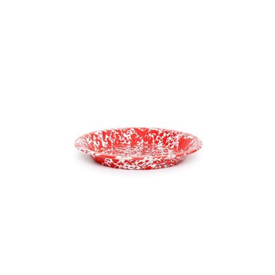 Red Splatter Enamel Pie Plate 10" by Crow Canyon