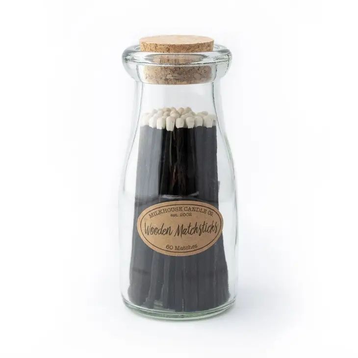 Matchsticks in Milkbottle by Milkhouse Candle Co.