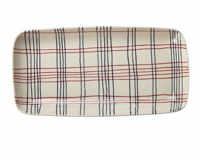 Harper Check Serving Tray