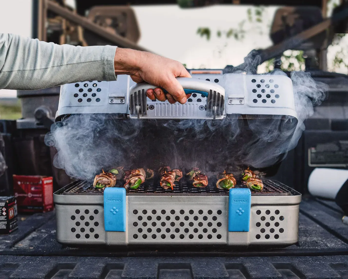 Nomad Grill and Smoker Blue Nomad Grill and Smoker Blue