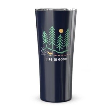 Life is Good Hiking Through the Woods Tumbler with Lid