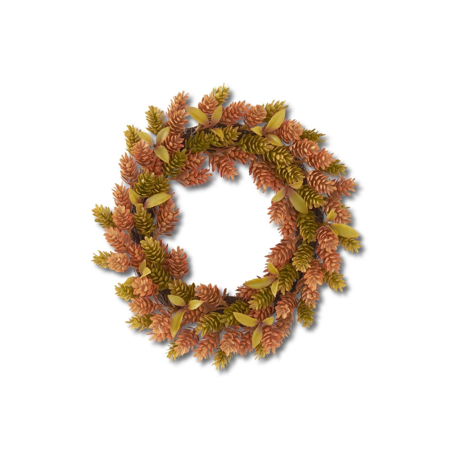 Multi-Color Rice Paper Wreath with Berries 24"