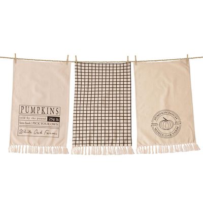 Pumpkin Patch White Oak Farms Tea Towels - Assorted