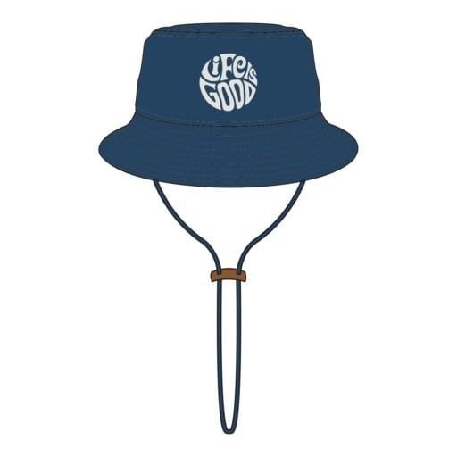Life is Good Groovy Circle Darkest Blue Bucket Hat 