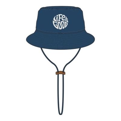Life is Good Groovy Circle Darkest Blue Bucket Hat 