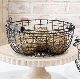 Round Shallow Wire Basket SM 11x11x5.5