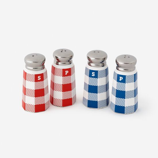 Gingham Salt and Pepper 4” Assorted
